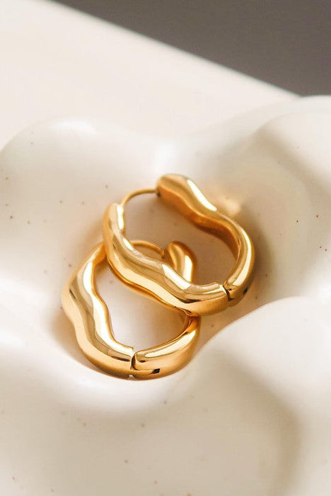 Non-Tarnish Oval Hoop Earrings