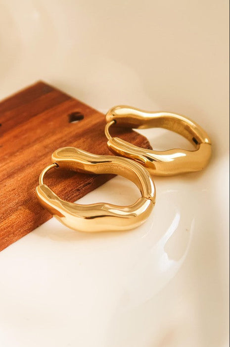 Non-Tarnish Oval Hoop Earrings
