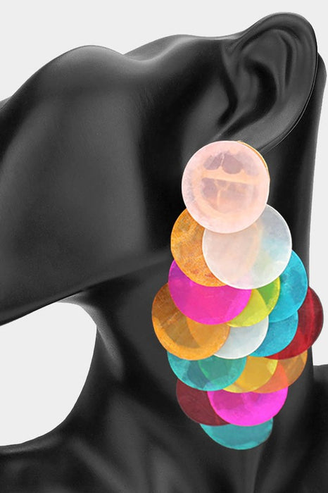 Disc Layered Earrings