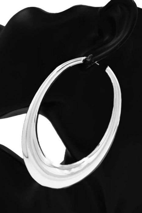 Oversized Oval Hoop Earrings