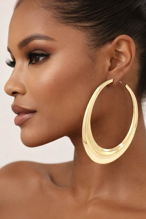 Oversized Oval Hoop Earrings