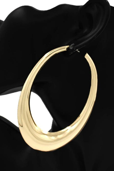 Oversized Oval Hoop Earrings