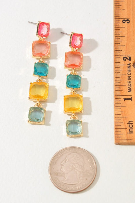 Gemstone Link Earrings