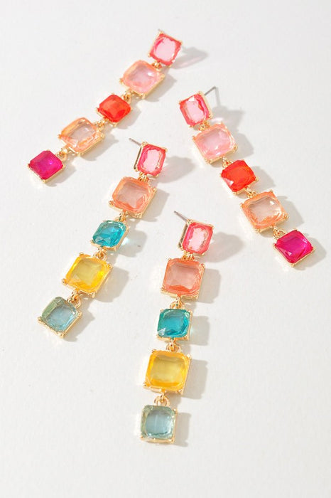 Gemstone Link Earrings