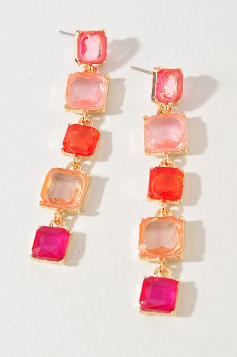 Gemstone Link Earrings
