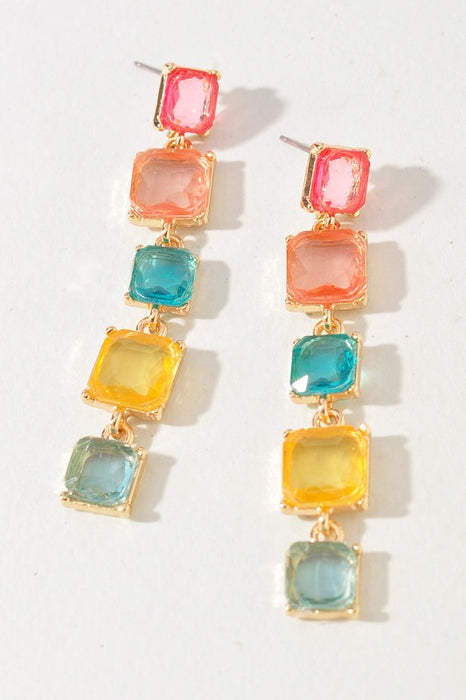 Gemstone Link Earrings