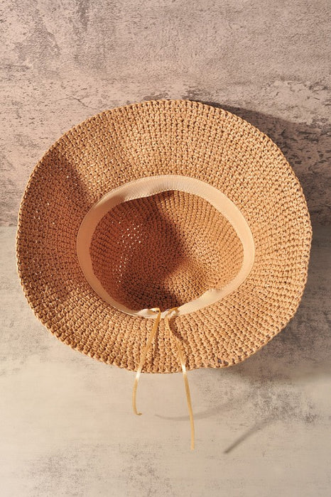 Flower Crochet Straw Hat