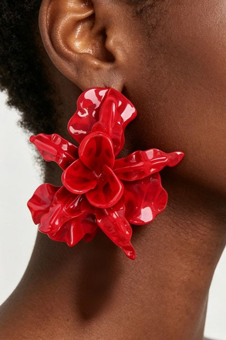 Abstract Flower Earrings