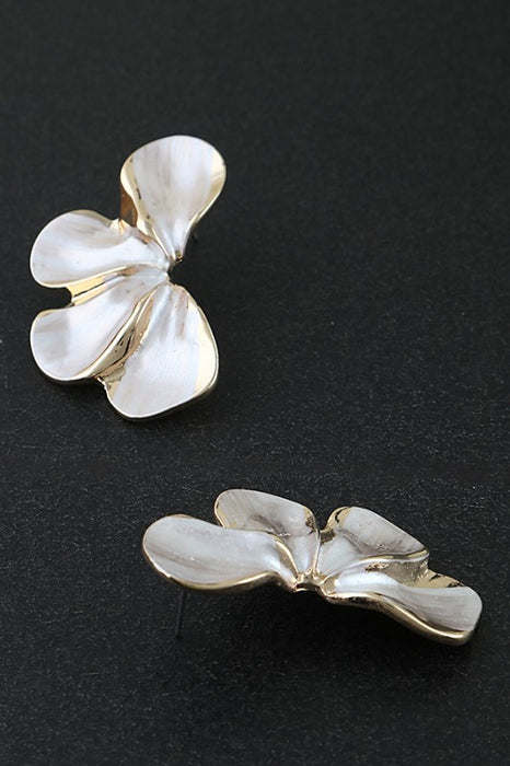 Half Petal Flower Earrings