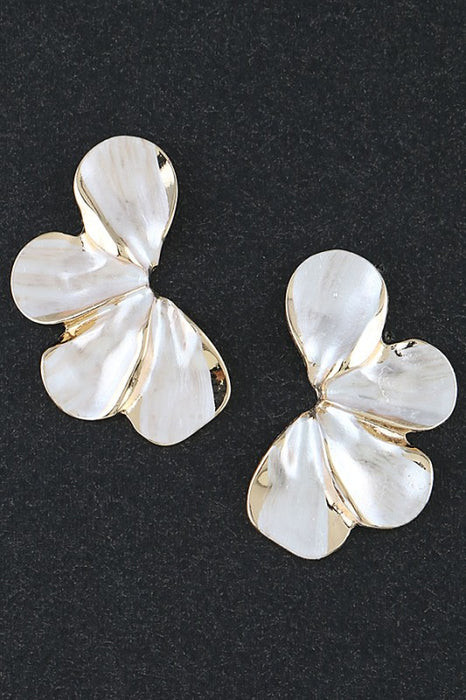 Half Petal Flower Earrings