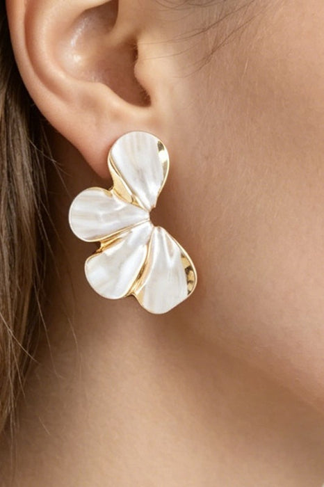 Half Petal Flower Earrings