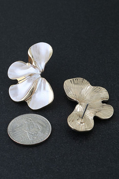 Half Petal Flower Earrings