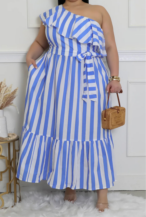 Ruffle Stripped Dress