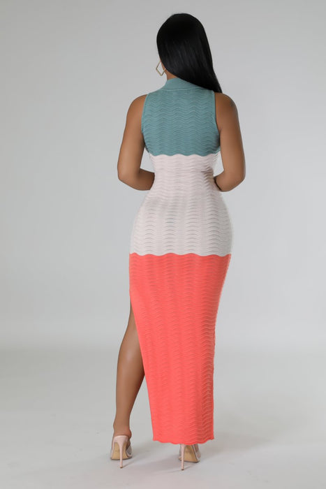 Color Block Knit Dress