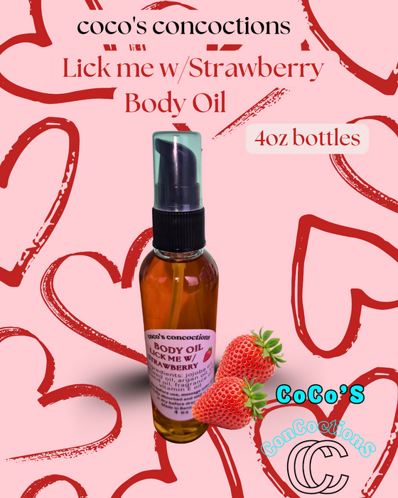 Lick me w/Strawberry Body Oil