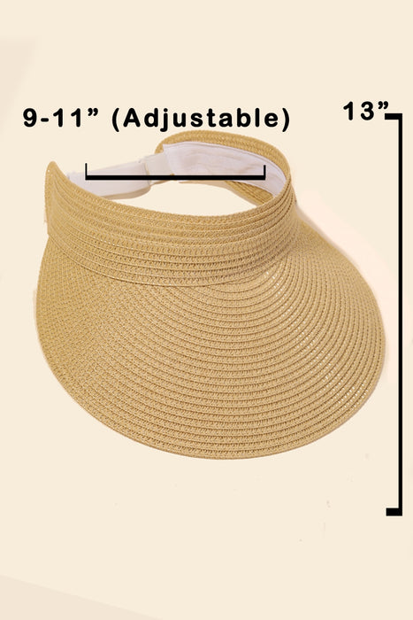 Woven Straw Visor