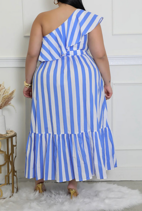 Ruffle Stripped Dress
