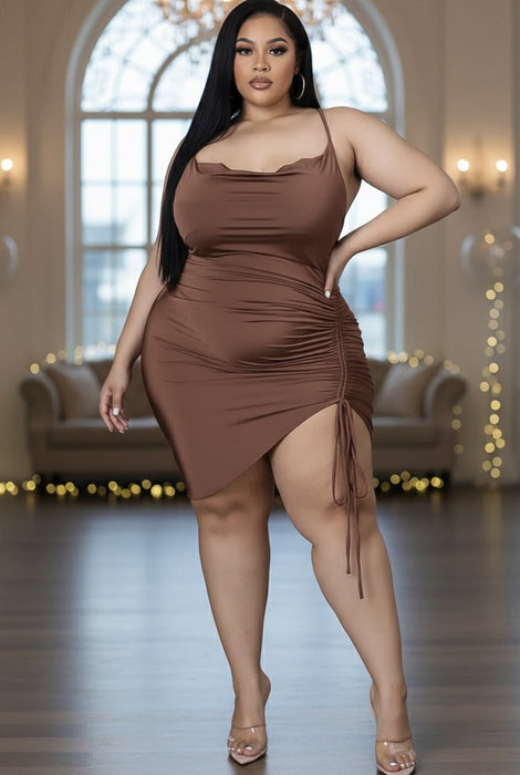 Ruched Drawstring Mini