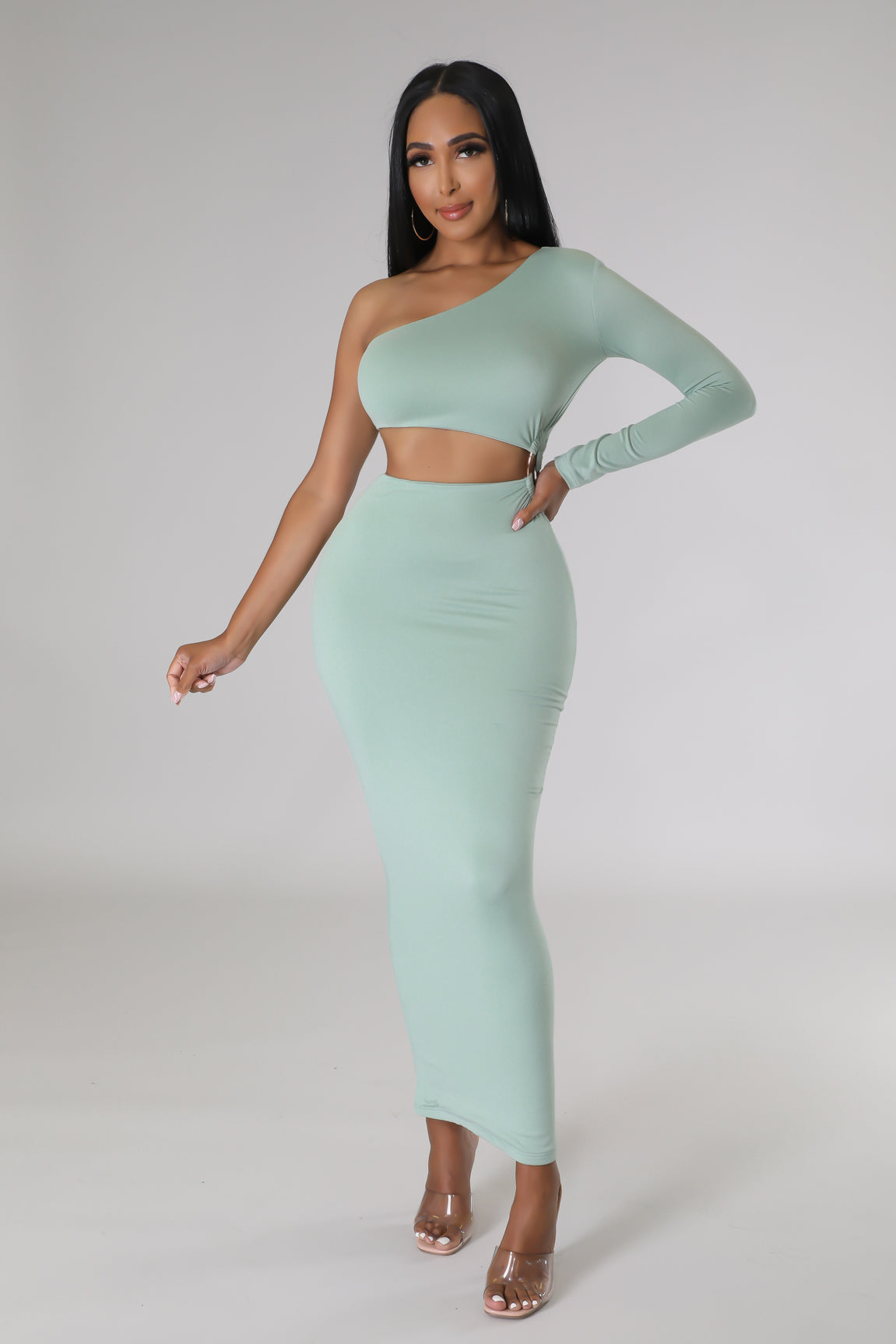 One Shoulder Cutout Dress