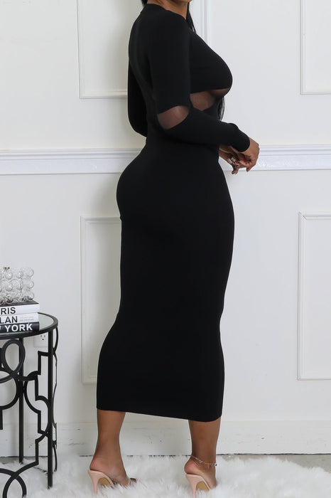 Mesh Cut Out Dress