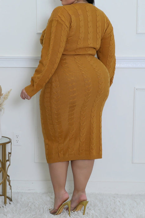 Wrap Sweater Dress