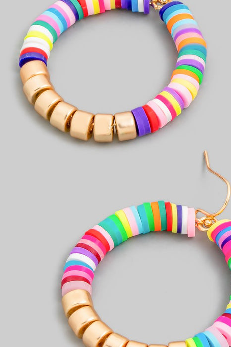 Circle Disc Bead Earrings