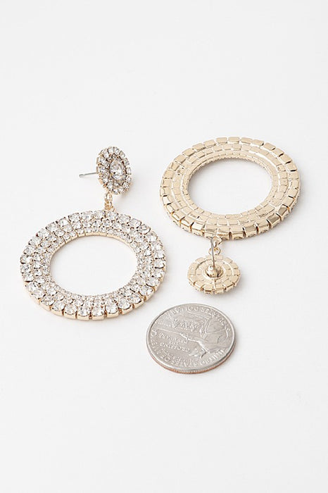 Circle Rhinestone Earrings