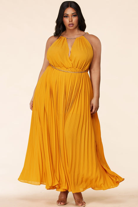plus size yellow maxi dress Halter Maxi Dress — D-LUX