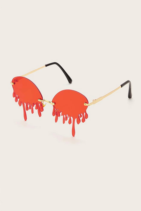 Dripping Oval Sunglasses