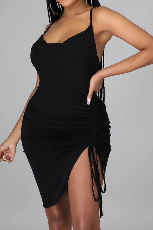 Ruched Drawstring Mini