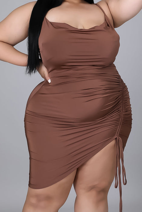 Ruched Drawstring Mini