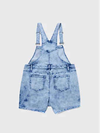 Plus Size Tie Dye Wash Overalls