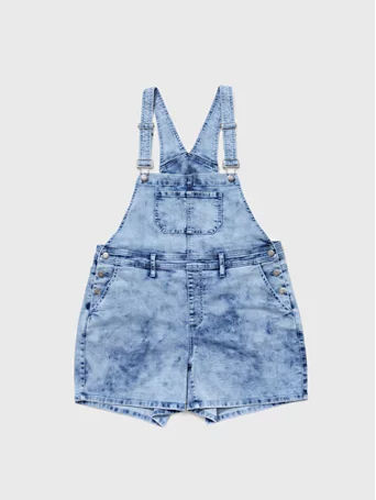 Plus Size Tie Dye Wash Overalls