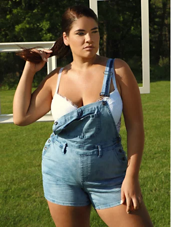 Plus Size Tie Dye Wash Overalls